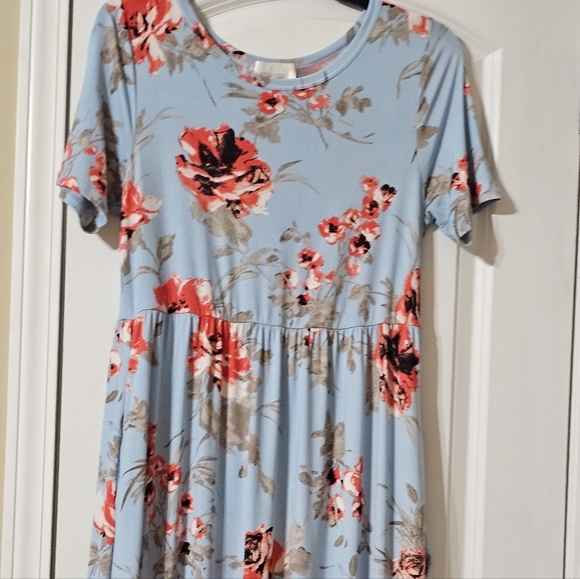 Floral Blue Maxi Skirt - Picture 4 of 7